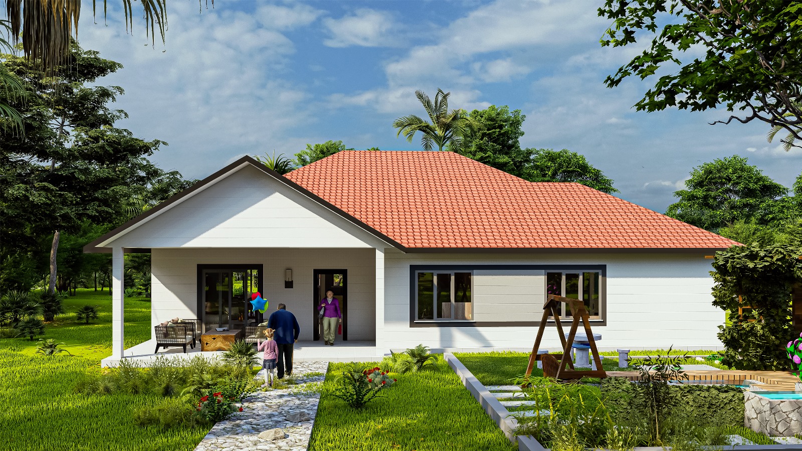 187 m² Tek Katlı Çelik Villa